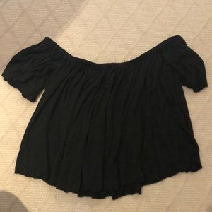 Urban Outfitters off the shoulder black cropped
